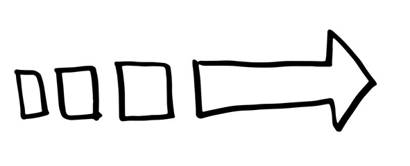 矢印　マジックで書いた手描き