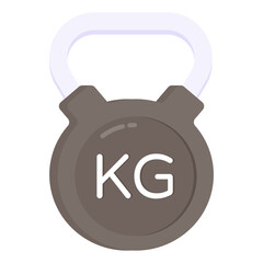 A trendy vector design of kettlebell

