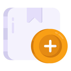Obraz premium An icon design of add parcel