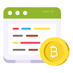 Premium download icon of bitcoin website

