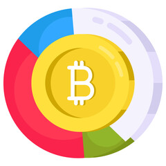 Premium download icon of bitcoin chart 

