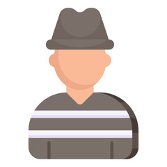 Unique design icon of prisoner 

