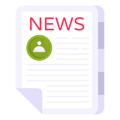 A unique design icon of newspaper 

