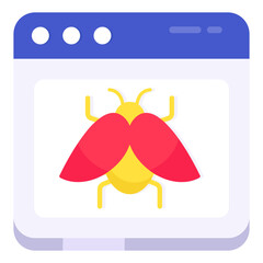 Perfect design icon of web bug

