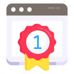 Vector design of awarded website 

