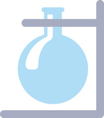 Chemical glassware for scientific research in medical laboratories, including beakers, flasks, and measuring glasses essential for biology and chemistry experiments