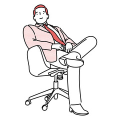 Business man, businessperson or employee staff people cartoon. Company professional minimalist illustration vector