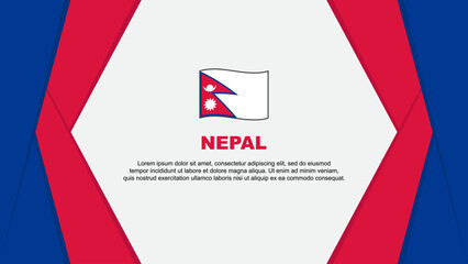 Nepal Flag Abstract Background Design Template. Nepal Independence Day Banner Cartoon Vector Illustration. Nepal Background
