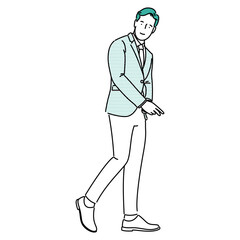 Business man, businessperson or employee staff people cartoon. Company professional minimalist illustration vector