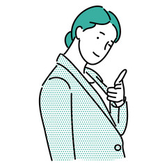 Business woman, businessperson or female employee staff people cartoon. Company professional minimalist illustration vector