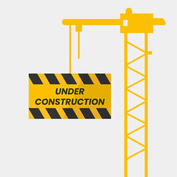 under construction sign vector  background