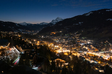Fototapeta premium Megeve City Night 
