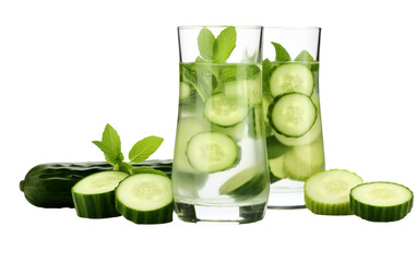 Cucumber and Mint-Infused Water