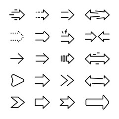 A set of black arrows. A collection of pointers.