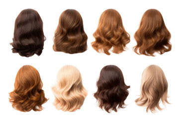 Exclusive Showcase Collection of Brown Hair Wigs in Gigapixel On Transparent Background.
