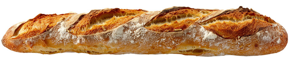 Baguette, transparent background, isolated image, generative AI