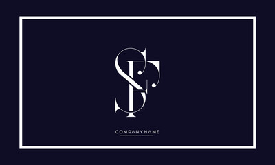 Alphabet letters SF or FS logo monogram