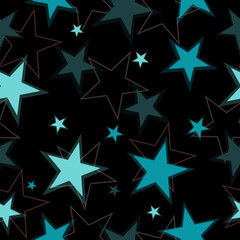 Obraz premium seamless background with bright neon stars