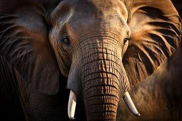 Foto op Plexiglas elephant head © overrust