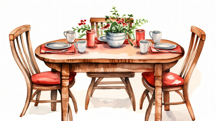 Watercolor Dining table