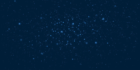 Fototapeta premium Starry sky with many stars and night reflections. Special lighting effects.