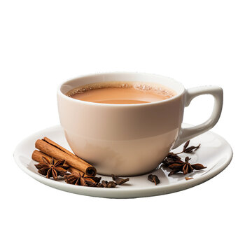 Chai Tea, transparent background, isolated image, generative AI