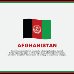 Afghanistan Flag Background Design Template. Afghanistan Independence Day Banner Social Media Post. Afghanistan Design