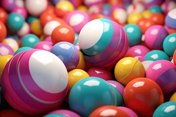 abstract colorful balls background 3d render