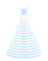 Neon Blue Christmas Tree