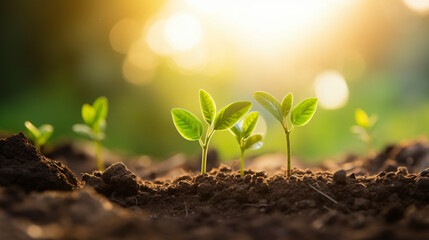 Plant young trees or seedlings in fertile soil