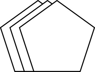 Fototapeta premium Minimalist pentagon shape. simple geometrical element