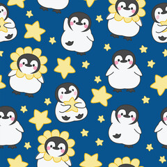 Cute Baby Penguin Pattern Design