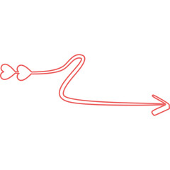 Valentine's Day Arrow Outline