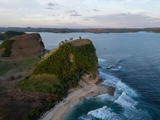 Fototapeta na wymiar cliff of Lombok