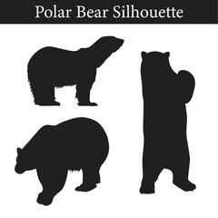 silhouettes of bears  polar bears 