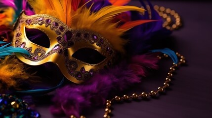 Carnival mask. Mardi Gras. Carnival masquerade venetian mask, banner