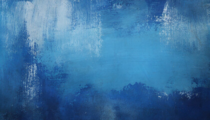 Blue grunge wall background or texture and gradients shadow on it - obrazy, fototapety, plakaty