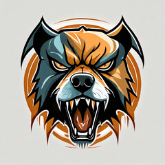 Angry Dog logo icon isolated on white background