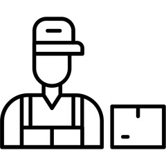 Courier Delivery Boy Icon