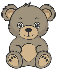 Obraz premium toy bear vector no background