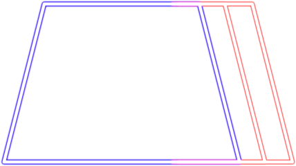 Minimalist neon parallelogram shape. Modern minimalist element 