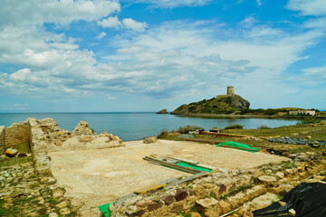 Area archeologica di Nora. Provincia di Cagliari,Sardegna, Italy