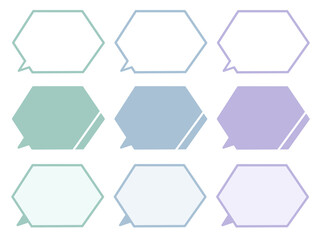 シンプルな吹き出しセット