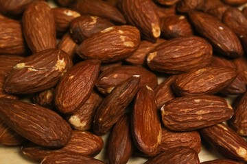 close up of almonds