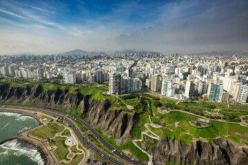 The Malecón de Miraflores is a scenic boardwalk and park area located along the cliffs overlooking...