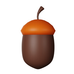 Acorn 3D Icon Illustration