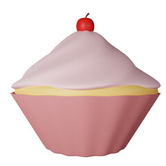 Cupcake 3D Icon Illustration