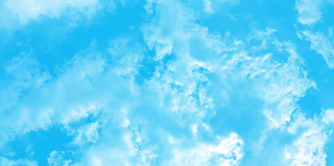 Light sky blue background with clouds .Sky Nature Landscape Background. sky background with white fluffy clouds .Horizontal summer sky backdrop.