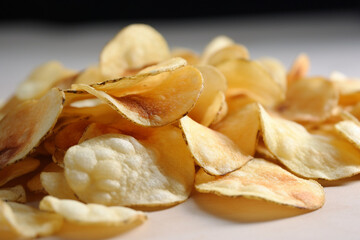 Crispy potato chips generative AI