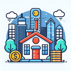 illustration of houses